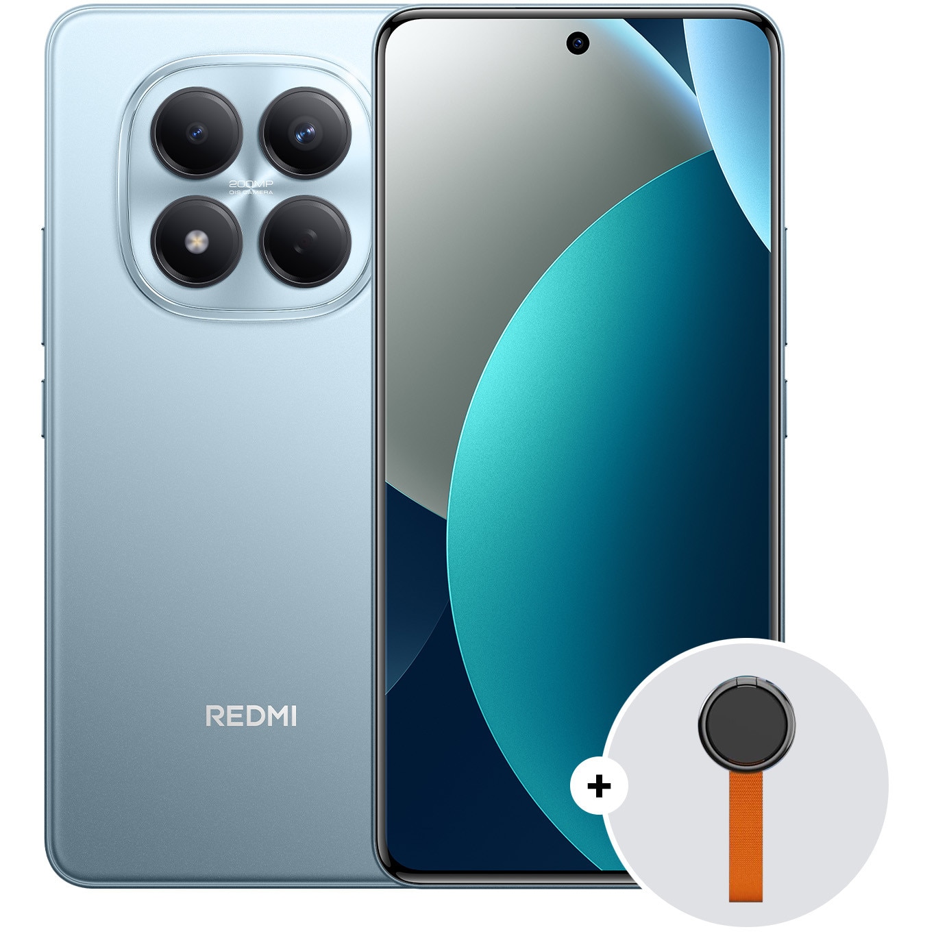 Telefon Mobil Xiaomi REDMI Note 15 Pro, 8GB RAM, 256GB ROM, 5G, Blue + Woven Strap Ring Stand