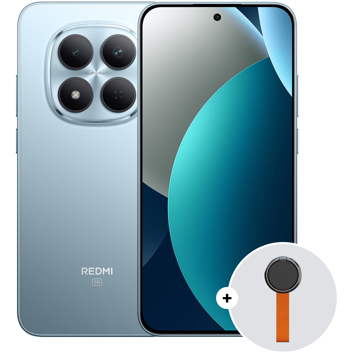 Telefon Mobil Xiaomi REDMI Note 15 Pro, 8GB RAM, 512GB, 5G, Blue + Woven Strap Ring Stand