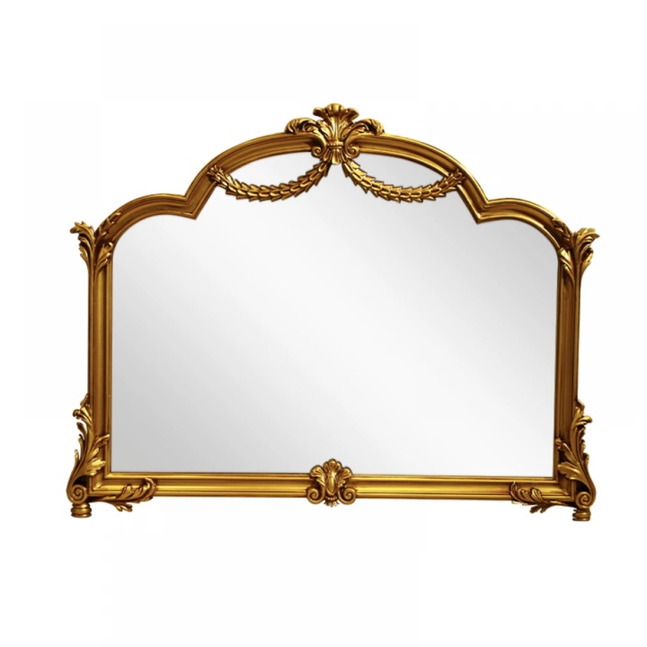 Oglinda Decorativa, MOBATELIER®, Oglinda Cu Rama Antic Eleganta, Design Vintage Si Rafinat Pentru Living, Dormitor Sau Hol, Sticla Clara De Inalta Calitate, Accente Decorative Clasice, Dimensiuni 70x90 cm