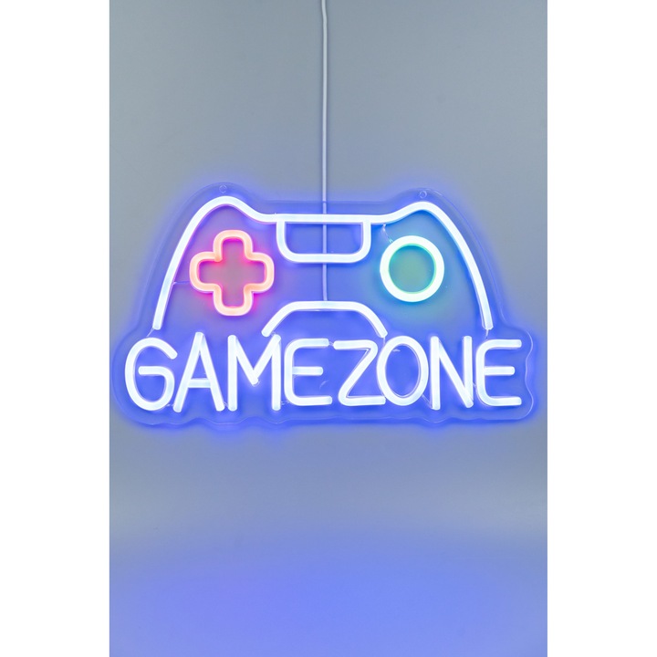 Lumina Neon Gaming Game Zone, design controller, LED, multicolor, alimentare USB