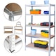 Raft metalic cu 5 polite, cadru otel galvanizat, polita MDF, 175kg/polita, 150x70x30cm