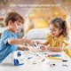 Моментална камера за деца, функция за печат, APP контрол с Bluetooth, HD 1080P, 16X увеличение, 1500 mAh, 2.4 инчов екран, 32GB карта памет, 3 включени ролки хартия и връзка, син