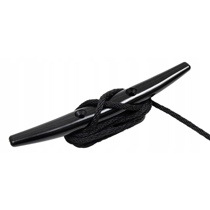 Crampon carlig, 200mm, PCV, neagra, pentru barci si iahturi, set de 2 montaj