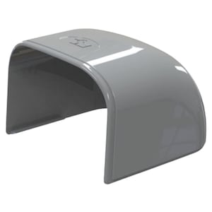 Terminatie cu cot gri antracit TC 75-OPT, accesoriu pentru inchiderea si devierea canalului tehnic OPTIMA 75mm, utilizata la montajul traseelor frigorifice pentru aparate de aer conditionat si pompe de caldura, ofera finisaj estetic si protectie pentru te