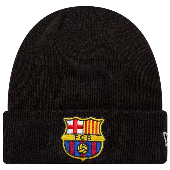 Caciula barbati, New Era Core Cuff Beanie FC Barcelona Hat 60846897, Albastru marin, 52-58 cm