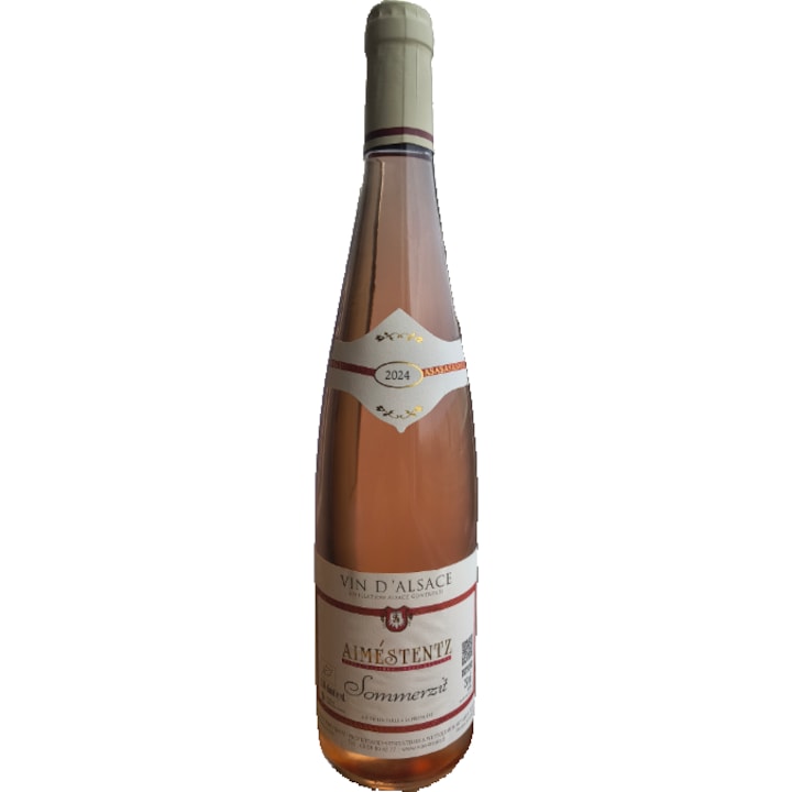 Vin rose organic Aime Stentz Pinot Noir 0.75 l, roz pal, note de zmeură și flori de câmp