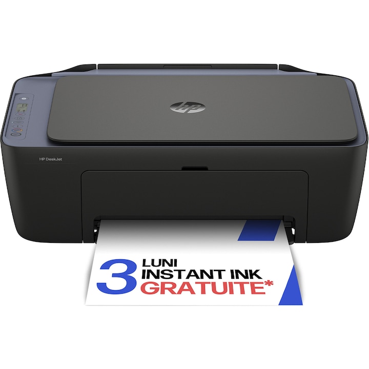 Multifunctional inkjet color HP DeskJet 2921 All-in-One, imprimare, copiere, scanare, A4, wireless, 7,5 ppm alb-negru / 5,5 ppm color, eligibil HP Instant Ink, negru-gri ciment