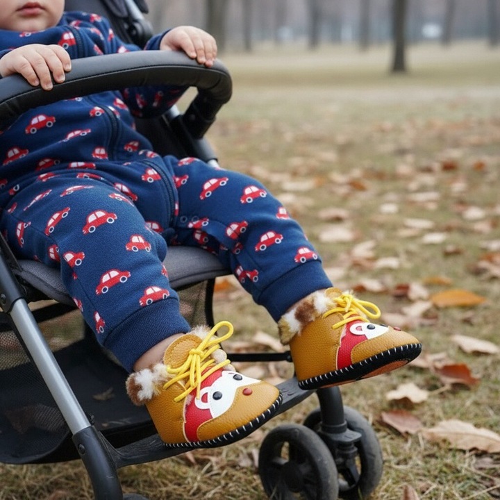 Bélelt csizmák A26barna+piros 48502