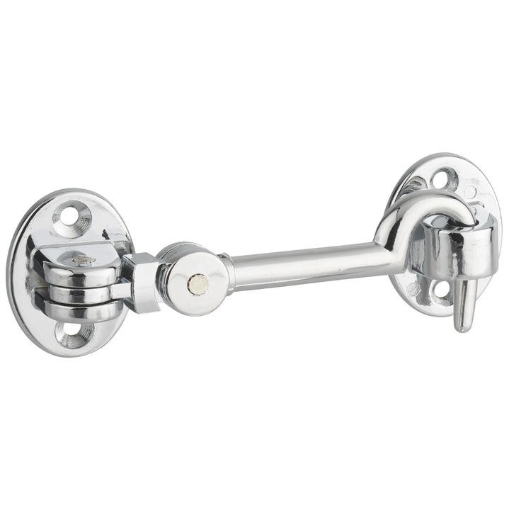 Carlig pentru usa / poarta, aliaj, cromat, 106 x 37 mm