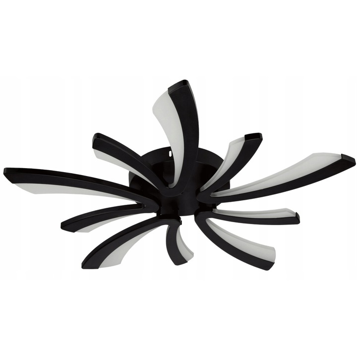 Plafoniera LED VARGO 70W, neagra, cu telecomanda, dimensiuni 59x7,5cm,