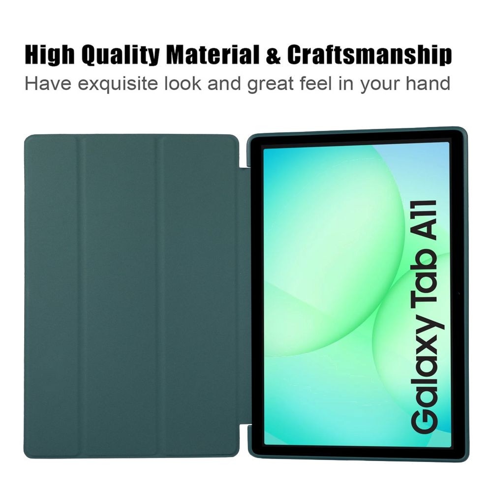 Husă tabletă REVOMAG, Samsung Galaxy Tab A11 Plus, ultra subțire, silicon TPU, verde marin, 11 inch