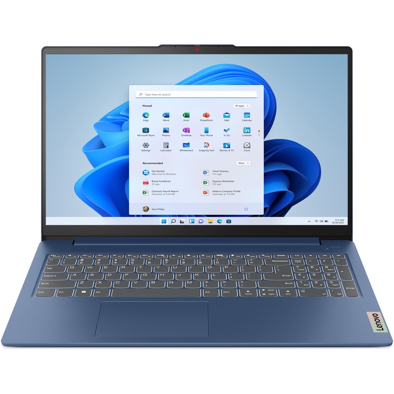 Laptop Lenovo IdeaPad Slim 3 15AMN8 cu procesor AMD Ryzen™ 5 7520U pana la 4.3GHz, 15.6" Full HD, 16GB LPDDR5 RAM, 512GB SSD, AMD Radeon™ 610M Graphics, Windows® 11 Home, Abyss Blu