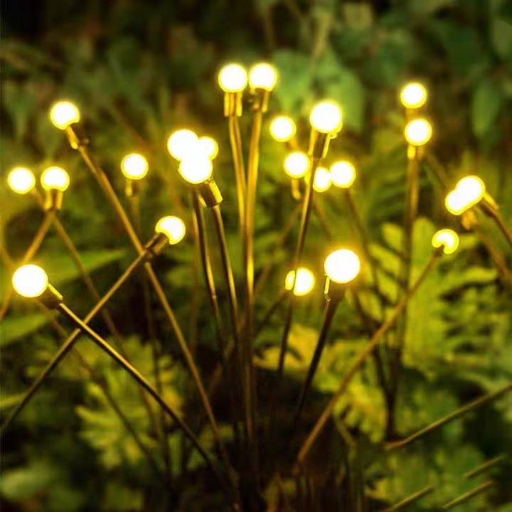 Lampa solară cu 8 LED-uri, IP65, alimentare solară, neagră, pentru exterior, grădină, terase, balcon, alei