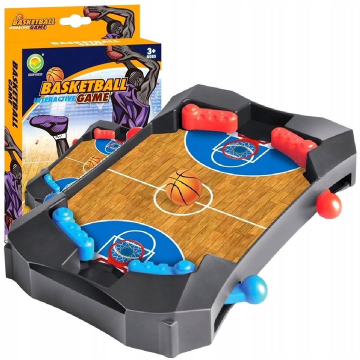 Joc Interactiv Qulki Mini Pinball Baschet, 2 jucători, plastic, 18, 5x13, 5x2, 5cm