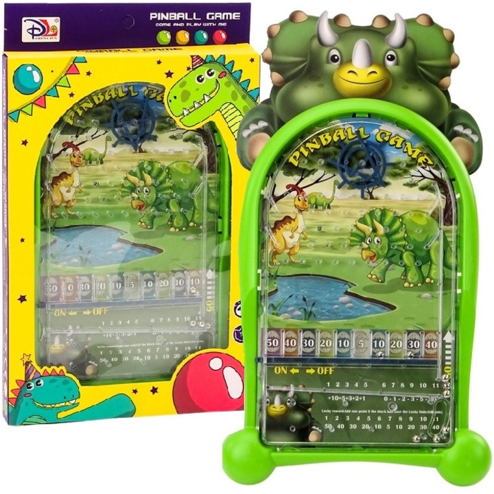 Joc Interactiv, Qulki, Mini Pinball, multicolor, 30x20cm