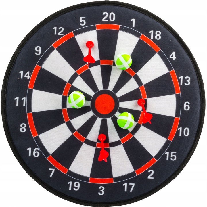 Tarca Dart cu Arici, Qulki, set 3 sageti si 3 bile, 41.5cm, plastic