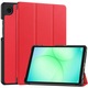 Husa tip carte Bizon Case Tab Croc pentru Galaxy Tab A11 / A9, rosu