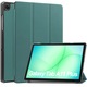 Husa tip carte Bizon Case Tab Croc pentru Galaxy Tab A11 Plus / A9 Plus, Verde inchis