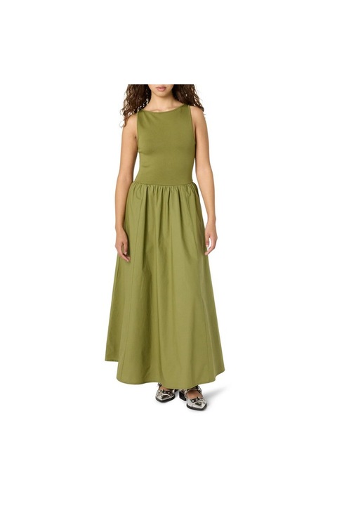 Rochie Dia din material mixt, Martini Olive, The Drop, Verde
