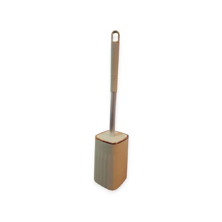 Set perie WC cu suport, CH, design ergonomic, culoare neutră