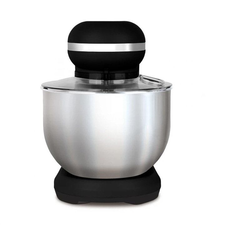 Robot de bucătărie Berlinger, negru mat-roz auriu, 1500W, bol inox 6L, 8 trepte de viteză