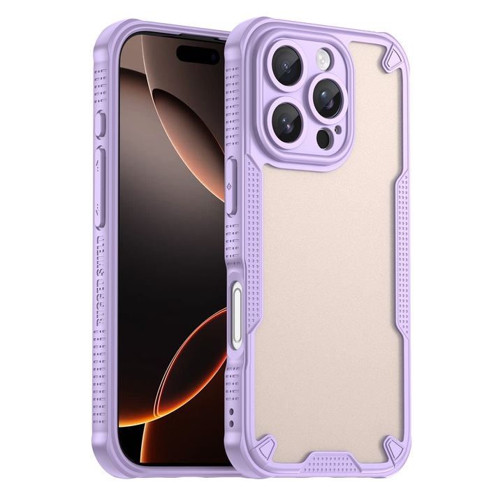 Carcasa telefon Urbanfinity pentru iPhone 16 Pro, PC + TPU, protecție camera, violet