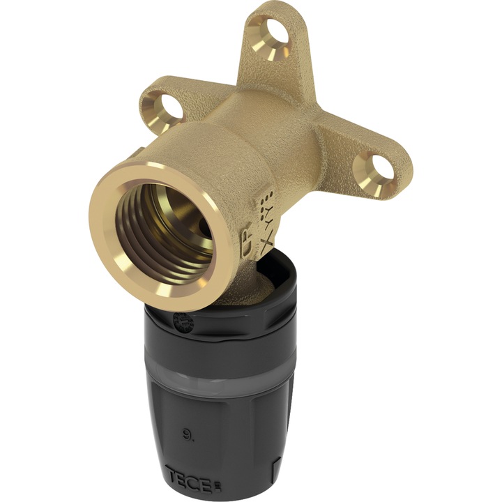 TECE Cot de perete TECElogo-Push 90° dimensiune 20 x 1/2" FI alama standard 8620003