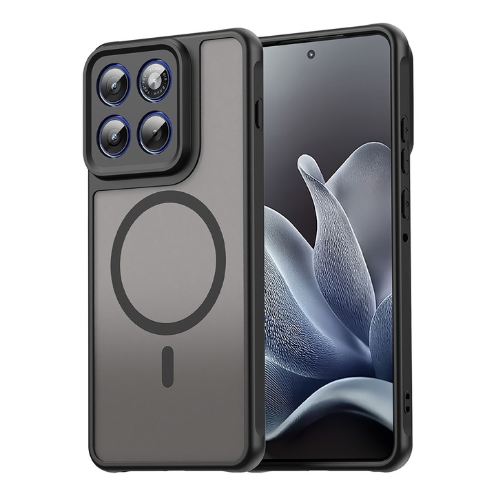 Калъф за телефон DD Daden HaloFrost II, черен, противоударен, MagSafe, за Motorola Edge 70, TPU