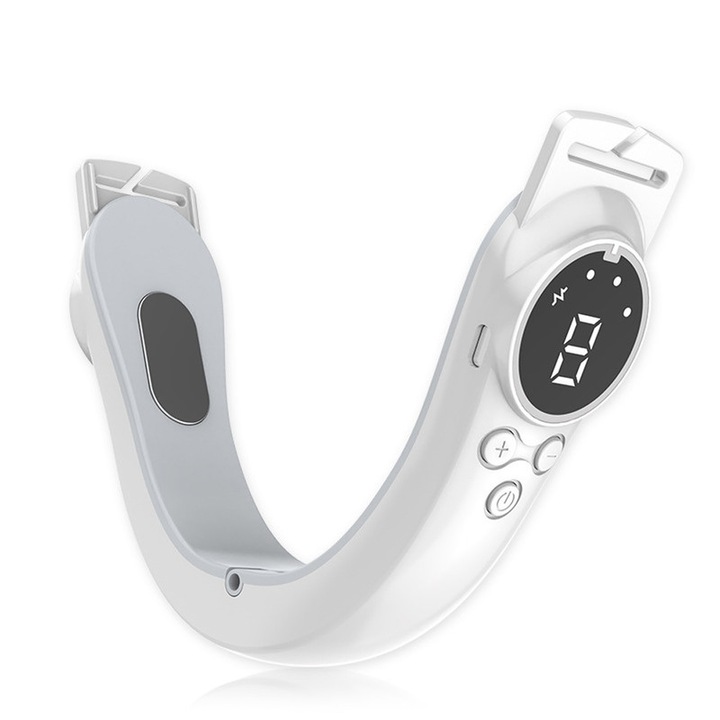 Aparat de slabire faciala BM-43 Dispozitiv V-Face EMS Microcurent 9 Nivele Ajustabile Masaj Alb