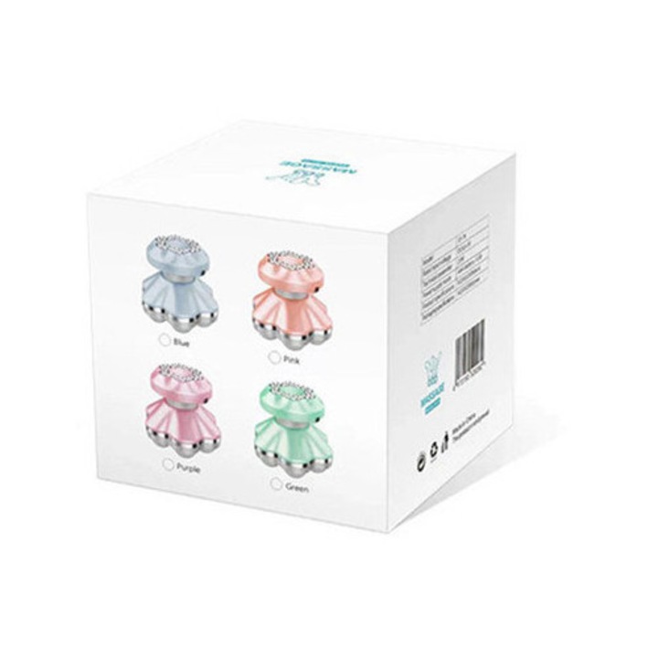 Aparat de masaj MINI XF-76, 6 capete de masaj, roz deschis, compact