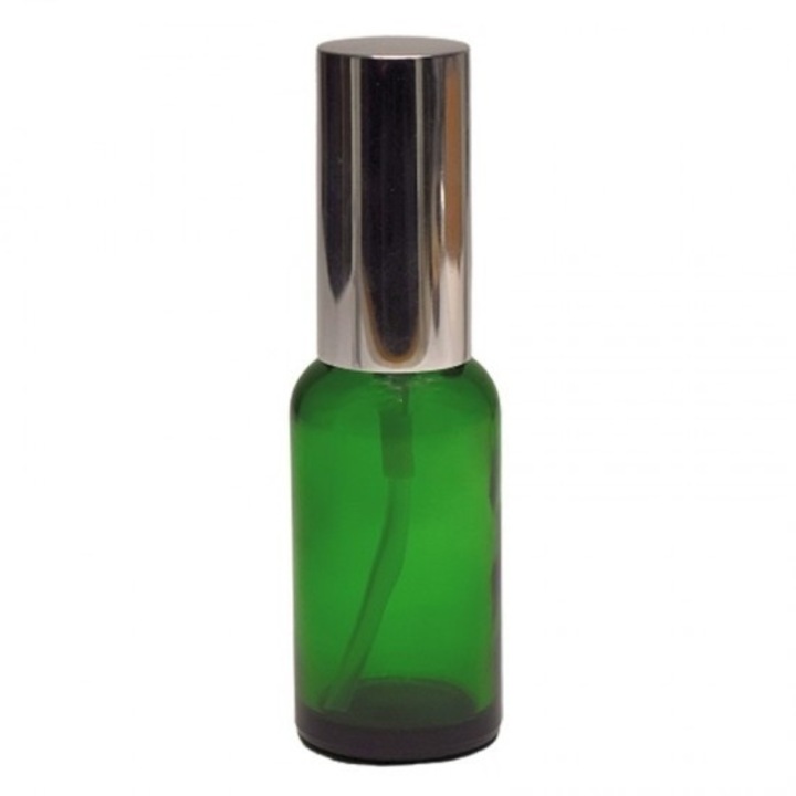 Sticla verde cu pompa lotiuni, pompa lotiuni lejere GL18 argintie, 30ml