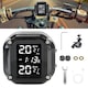 Sistem monitorizare presiune pneuri, asskanaer, Sistem extern de monitorizare presiune anvelope masina, Fara fir cu senzori externi, Afisaj LCD, Digital, Impermeabil, IP65, Incarcare solara si USB, PC, 6*5.5*3 mm, Negru