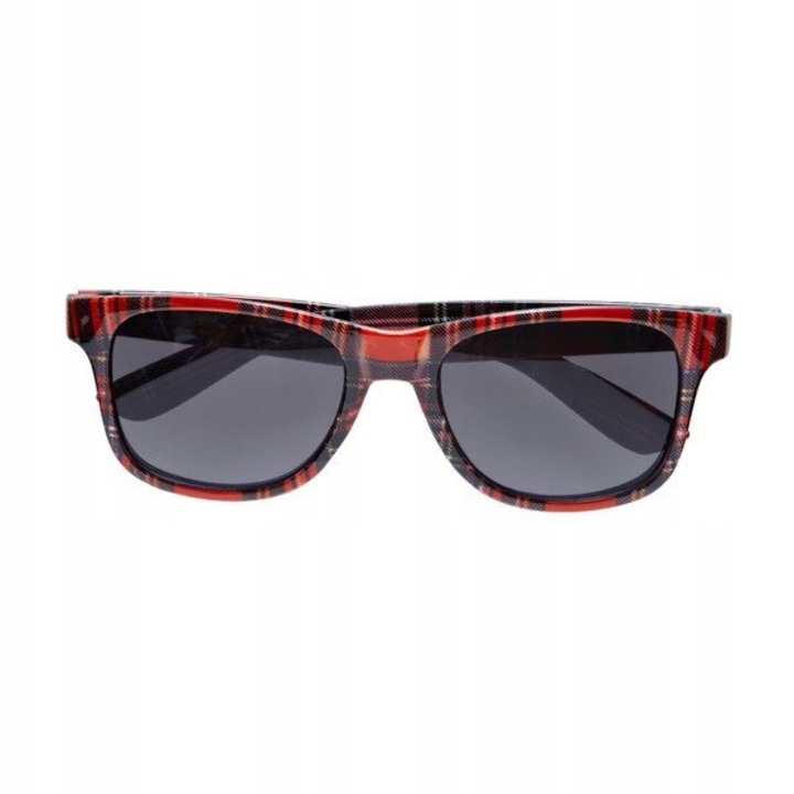 Ochelari cu carouri, Widmann, rosu-negru, lentile negre, unisex