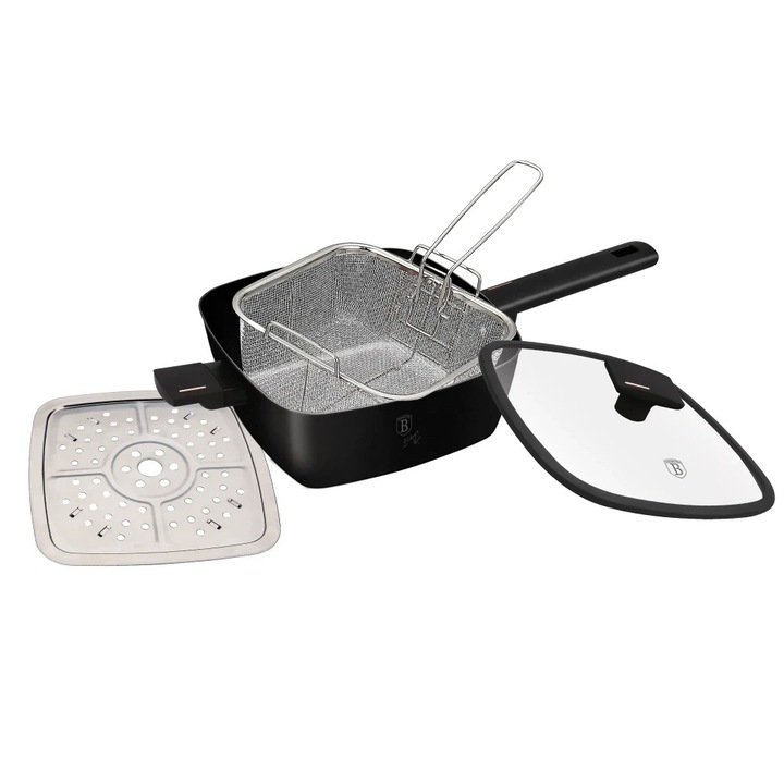 4 darabos négyzet alakú serpenyő készlet, Monaco kollekció - BH/8279