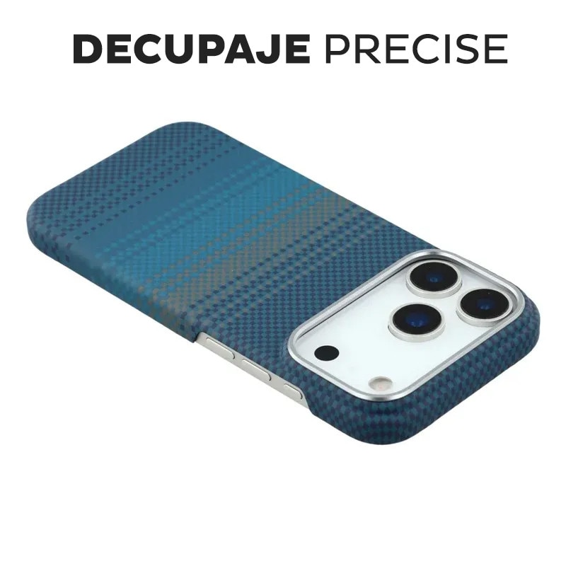 Husă Daden din fibră de aramidă/Kevlar, multicolor, MagSafe integrat, protecție antisoc pentru iPhone 17 Pro