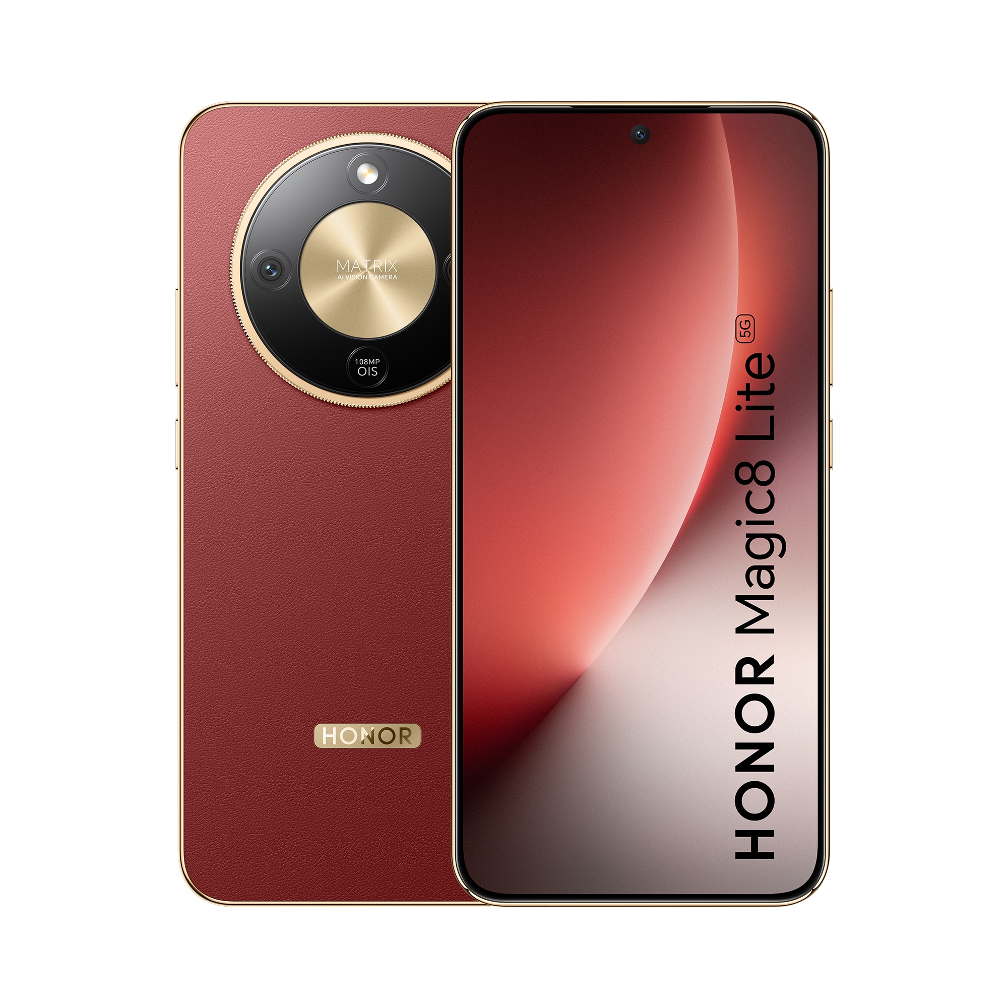 Telefon mobil HONOR Magic 8 Lite, Dual SIM, 8GB RAM, 512GB, Reddish Brown - Casti Honor Choice Earbuds X7e Active incluse