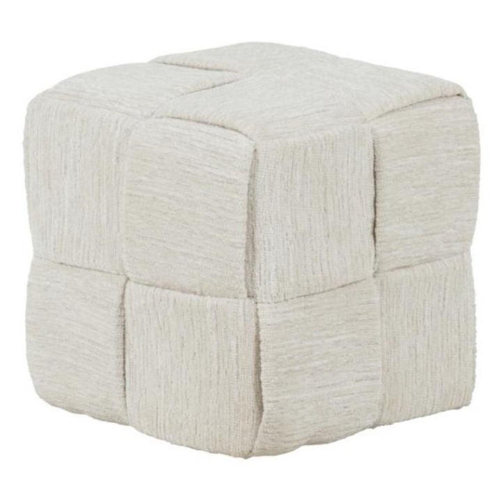 Taburet Tapitat KJS029, Bej, Textil, 37x37x35cm