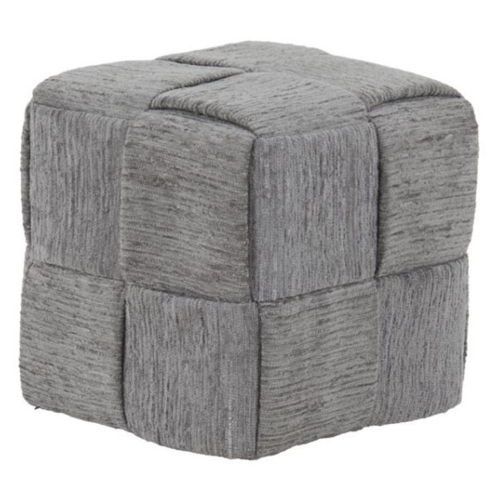 Taburet tapitat, gri, 37x37x35cm