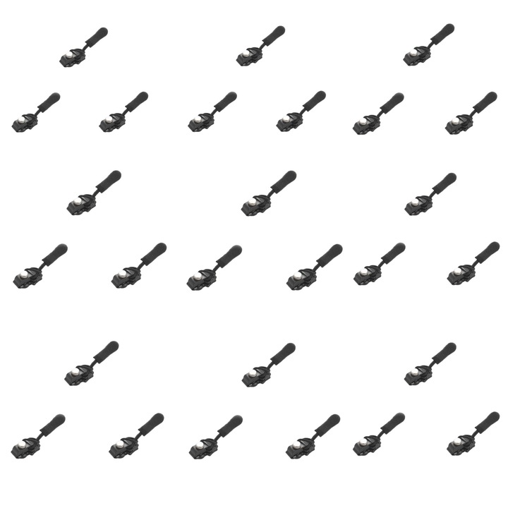 Lunniquee 18 darabos cipzárjavító készlet, fekete, 3 méretben