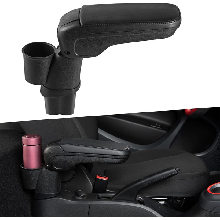 Подлакътник за кола Smart 453 Fortwo Forfour с отделение за съхранение, кожен, 2015-2019