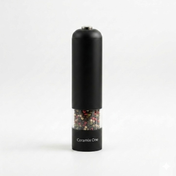 Rasnita electrica Ceramix One, reglaj granulatie, design ergonomic, negru, bucatarie