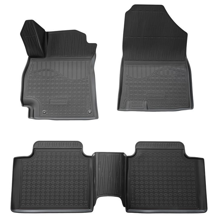 Set de 4 covorase cauciuc 3D stil tavita premium pentru Hyundai Elantra VII din 2020