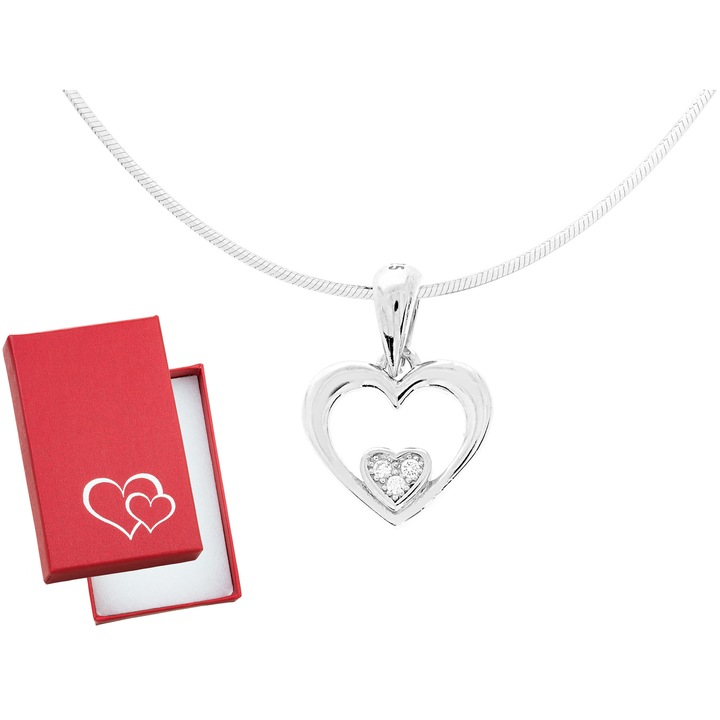 Colier dama, Siju, din argint, 32 cm, set cu cutie cadou