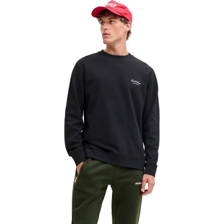 Bluza JACK &JONES Archive Graphic Crew 53567, Negru