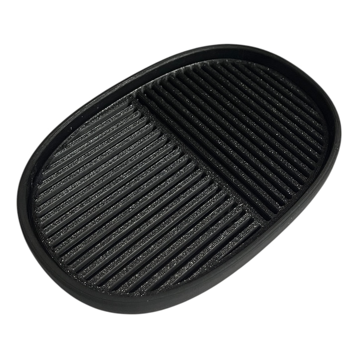 Sapuniera neagra din plastic, drenaj eficient, dimensiune compacta