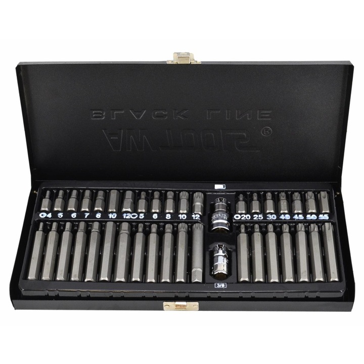 Set chei TORX, HEX si SPLINE 40 piese, Awtools, metalica, 2,020 kg