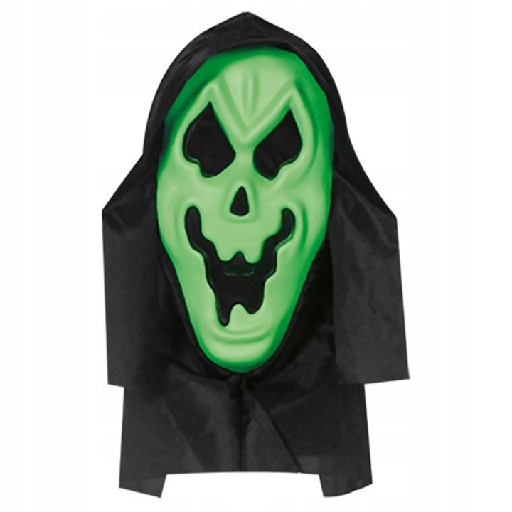 Masca Fantoma cu Gluga Verde-Negru, Halloween