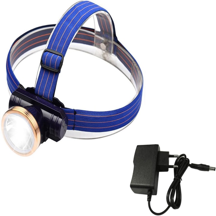 LED челник от алуминий HCT STYLE® – 3 режима на осветление Мощен / Нормален / SOS, Презареждаем, За къмпинг, работа и туризъм