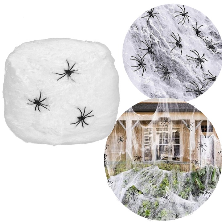 Panza de Paianjen Halloween 100g cu 30 Paianjeni - Decor Infricosator