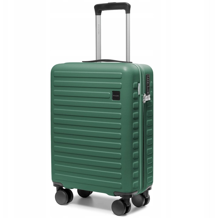 Valiza de calatorie PUCCINI, cabina, policarbonat, verde, 53.5cm